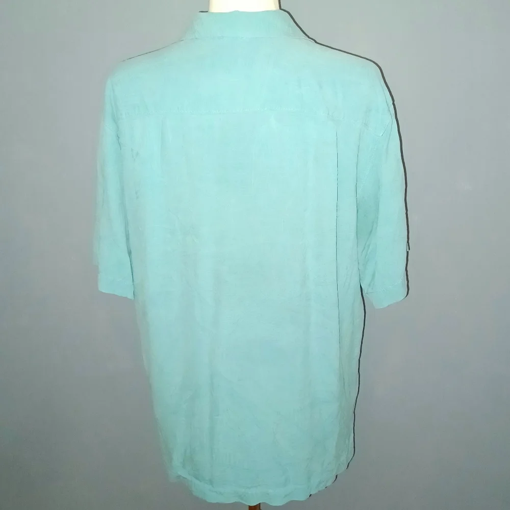 Vintage Tommy Bahama Silk Button-Down Shirt - Picture 7 of 12